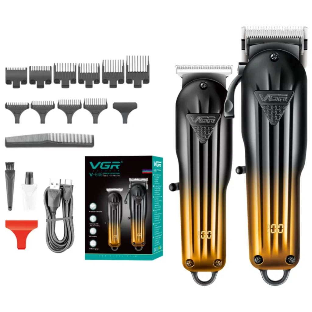 ماشین اصلاح سر و صورت دوقلو VGR مدل V-646 Professional