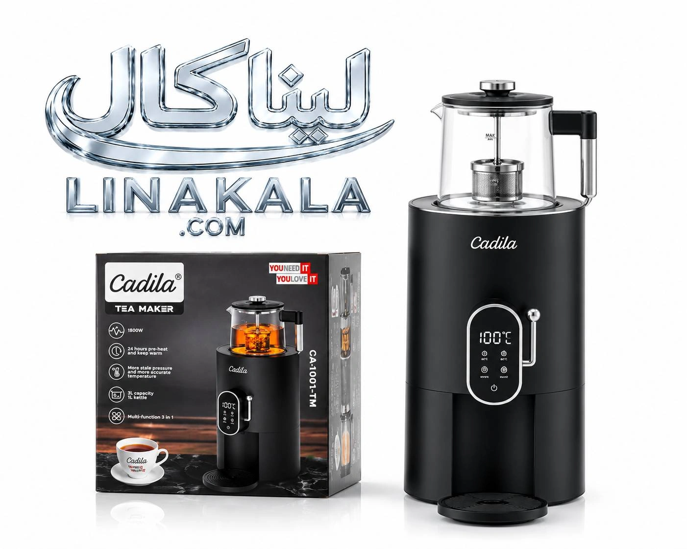 چای ساز دیجیتال کادیلا Cadila مدل CA1001-TM
