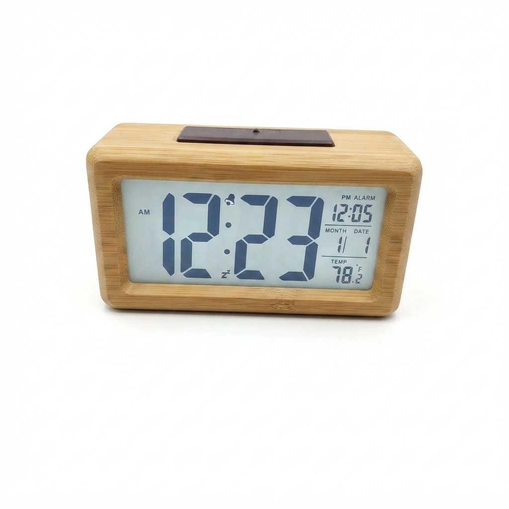 ساعت زنگ‌دار LED با نمایشگر اعداد سفید گرم (Warm White Digit Display Alarm Clock)